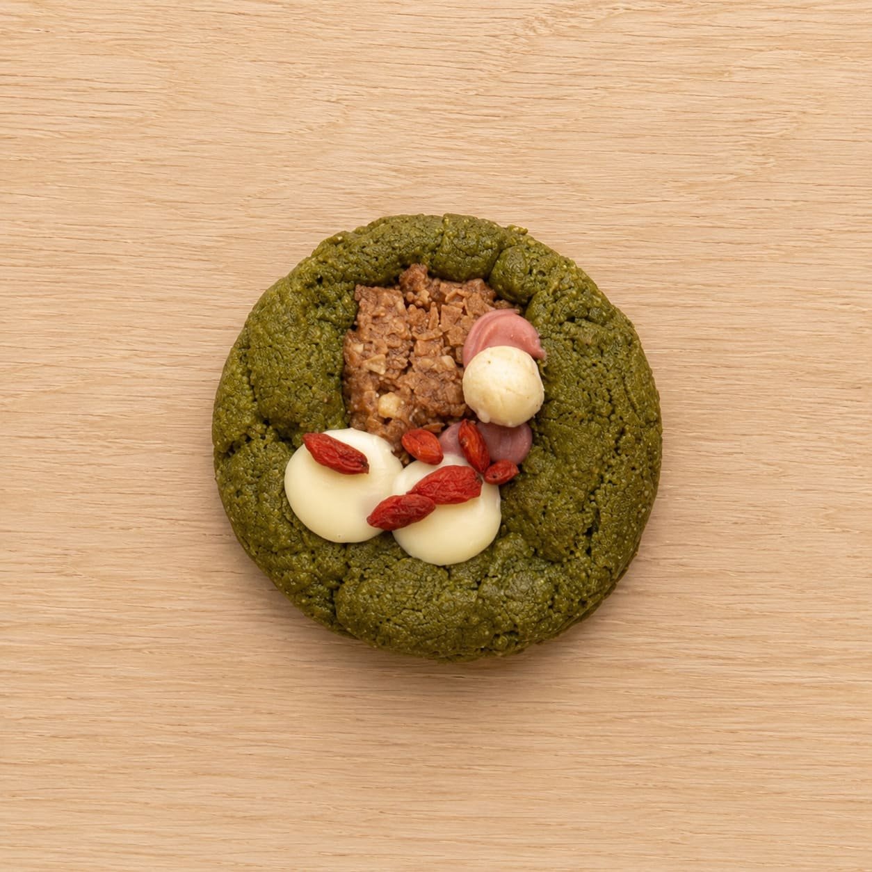 Cookie Thé Matcha, insert Macadamia & Goji-2